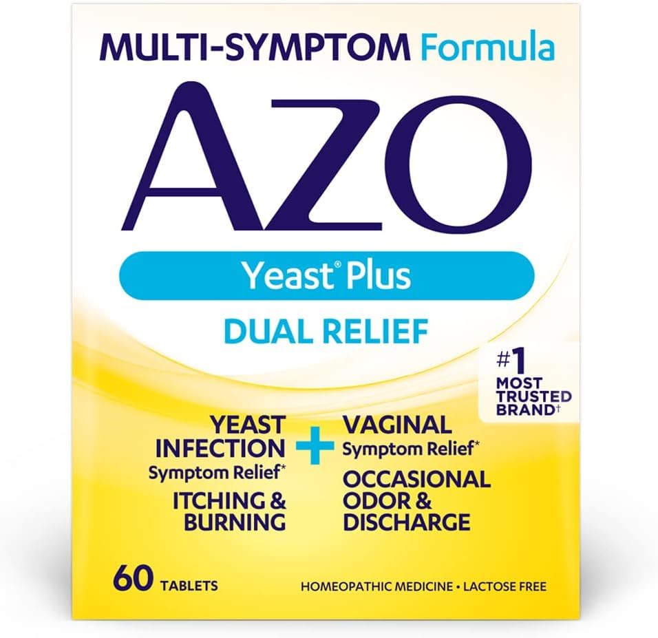 AZO Urinary Pain Relief Maximum Strength (24 Count) Fast Relief of UTI Pain, Burning & Urgency Yeast Plus