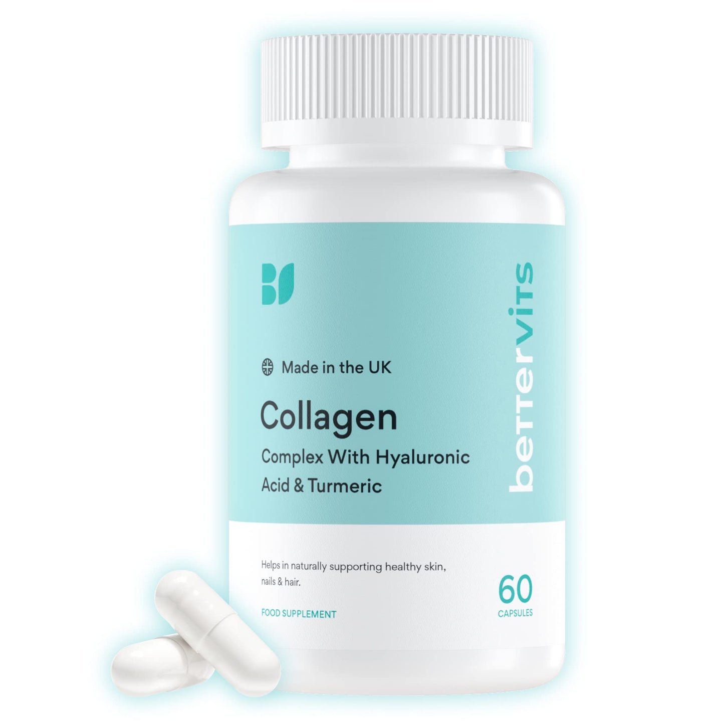 Bettervits Collagen Complex | 1000mg Hydrolyzed Capsules | Skin | Hair | Nails | Joints | Hydrates & Smooths