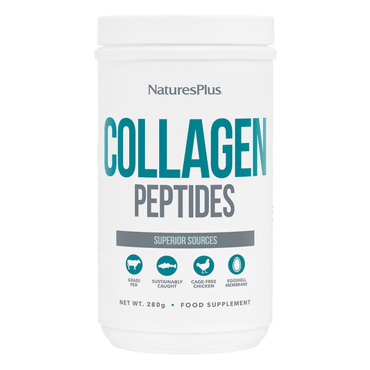 NaturesPlus Collagen Peptides Powder - Premium Hydrolysed Collagen Supplement, 6 Major Types