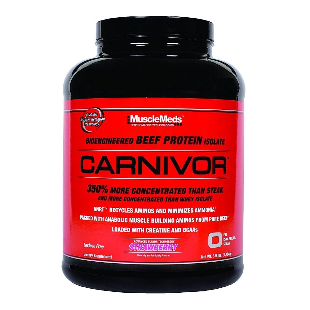 MuscleMeds Carnivor Hydrolyzed Beef Protein Isolate, 0 Lactose, 0 Sugar, 0 Fat, 0 Cholest