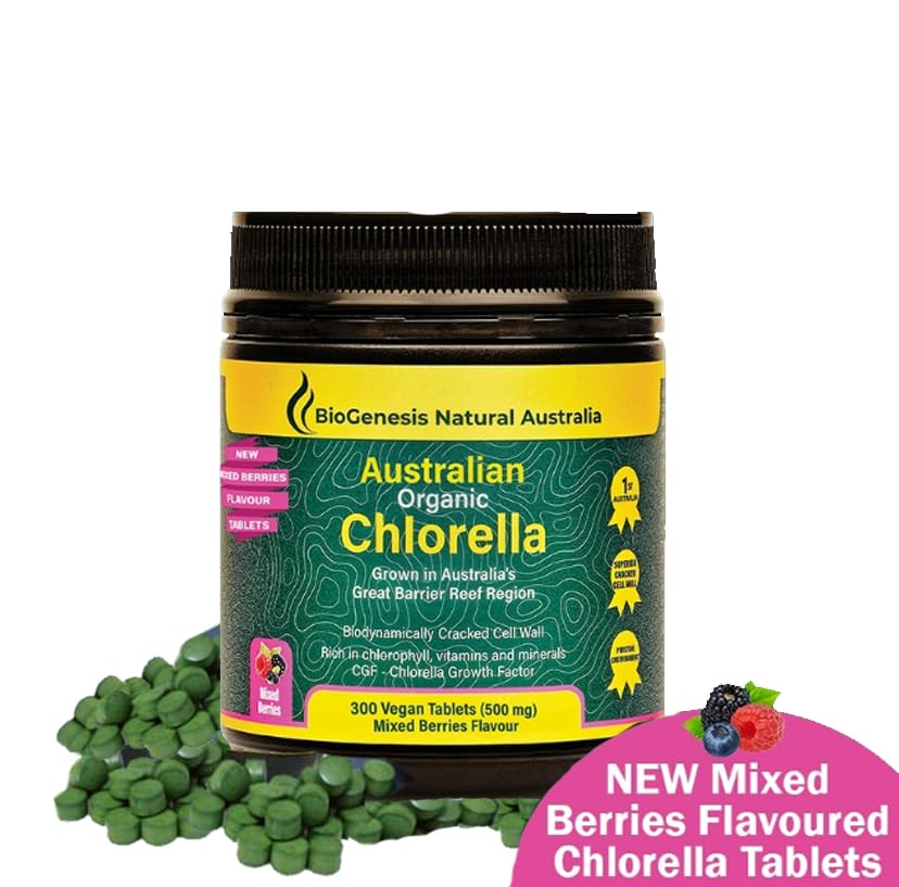 Biogenesis Organic Chlorella Tablets | Australian Grown | Chlorophyll-Rich