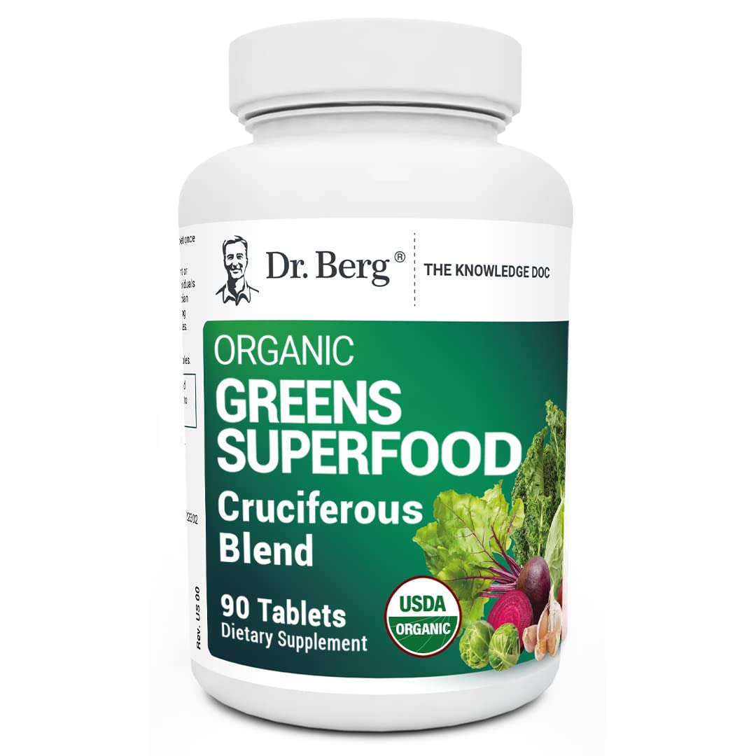 Dr. Berg's Greens Superfood Cruciferous Vegetable Tablets - Vegetable Supplements