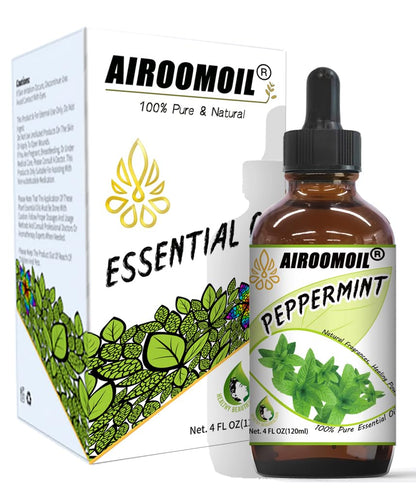 airoomoil Invigorating Peppermint Essential Oil for Showers Skin Use Shampoo Soap Ideal