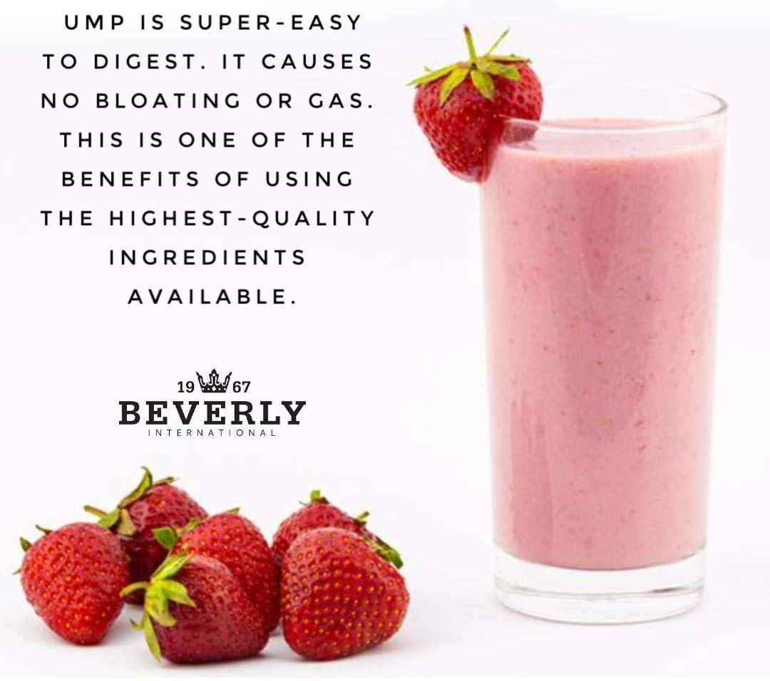 Beverly International UMP Protein Powder, Strawberry. Unique Whey-Casein Ratio