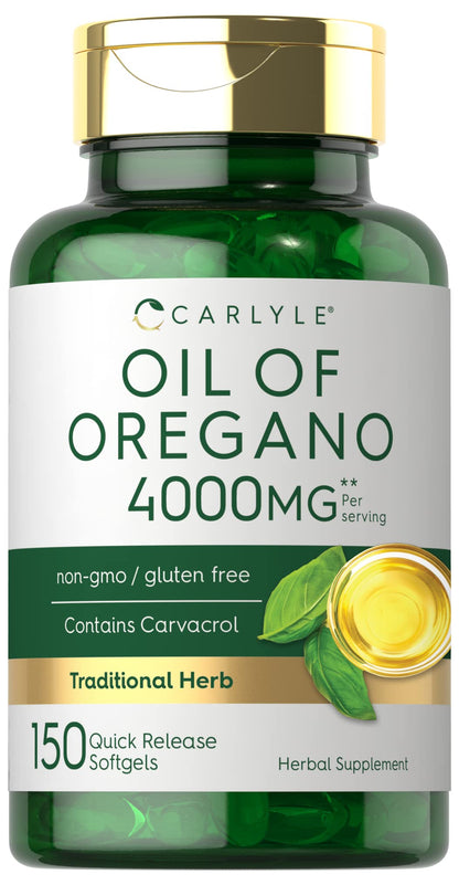 Oregano Oil Extract | Max Potency | 150 Softgel Capsules | Non-GMO and Gluten 