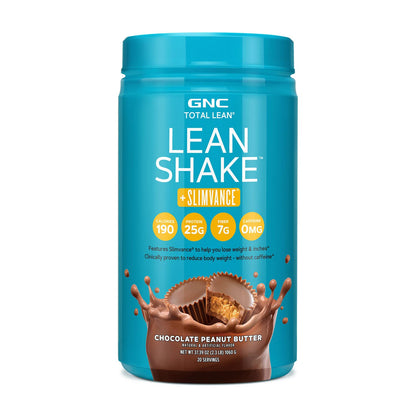 GNC Total Lean Shake + Slimvance | Caffeine Free Protein Powder, Helps Reduce Body 