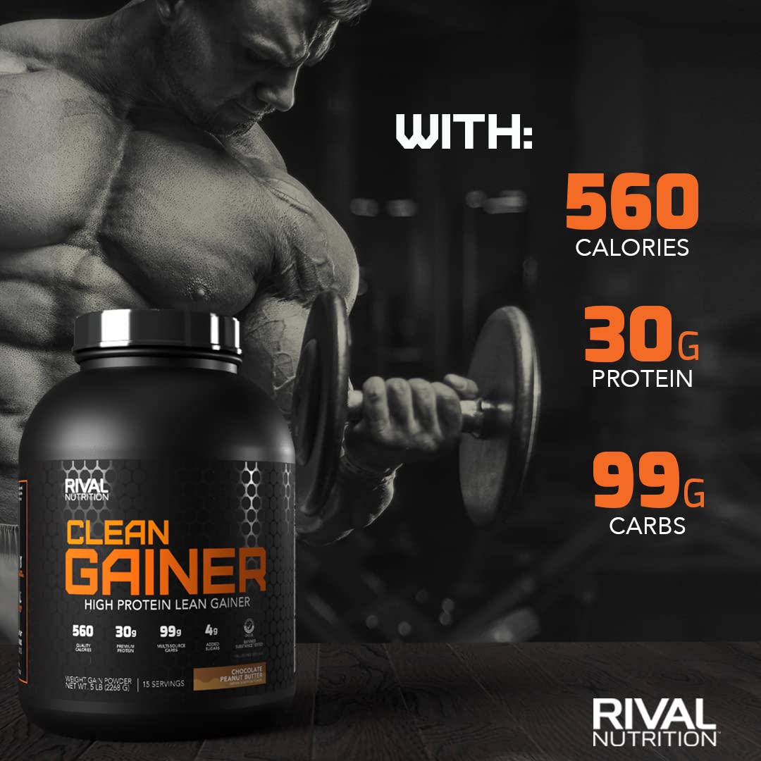 Rivalus Clean Gainer - Cookies & Cream, 5lbs