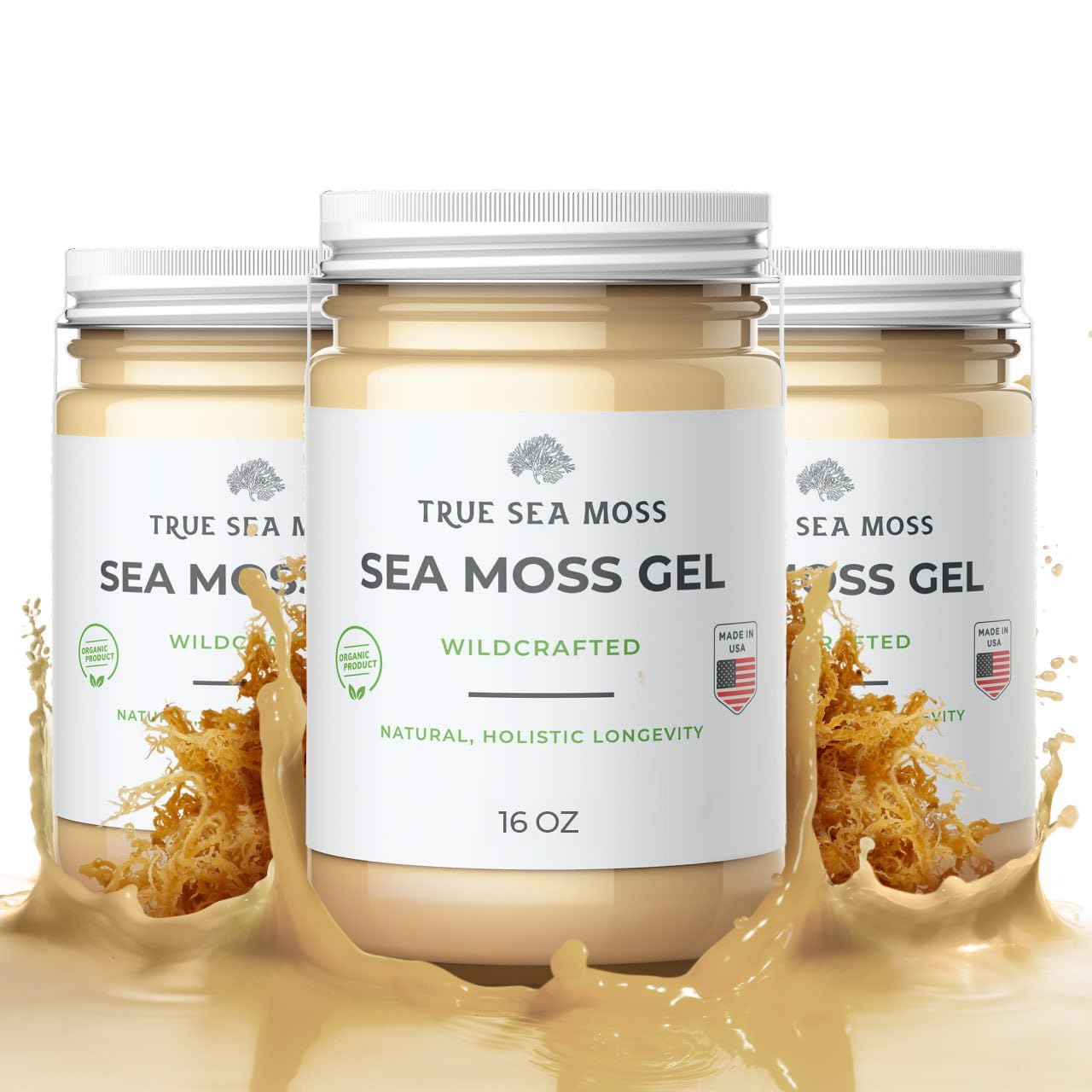 TrueSeaMoss Wildcrafted Irish Sea Moss Gel – Nutritious Raw Seamoss Rich in Minerals