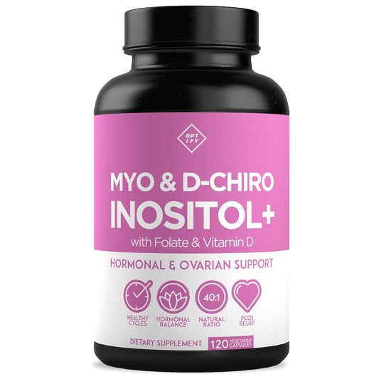 Premium Inositol Supplement - Myo-Inositol and D-Chiro Inositol Plus Folate and Vitamin 