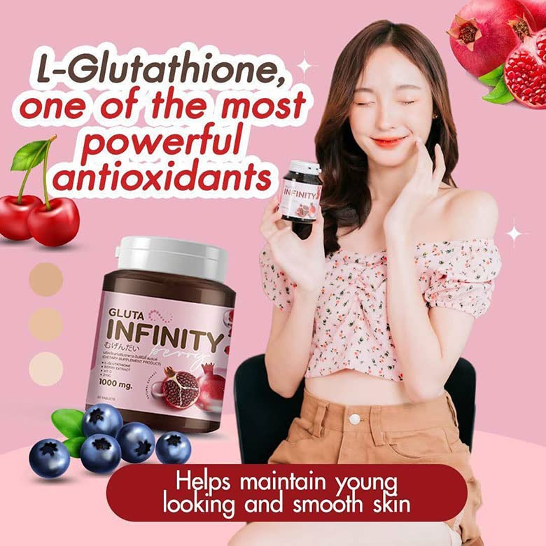 Gluta Infiniy 1000mg L-Glutathione Supplement Tripeptide Fish Collagen L-Glutamine Ascorbic