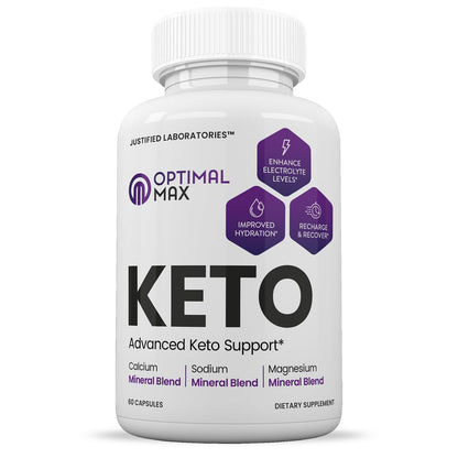 (2 Pack) Optimal Max Keto Pills 1275MG New & Improved Formula Contains Apple Cider