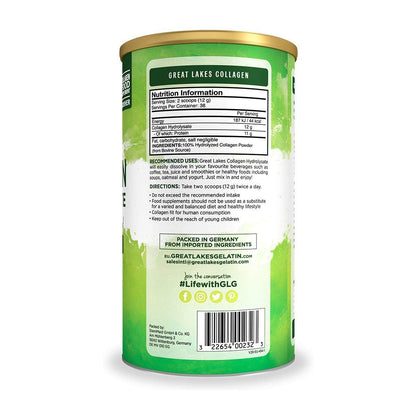 Great Lakes Gelatin Collagen Hydrolysate, Grass-Fed Bovine Hydrolysed Collagen Peptides Protein