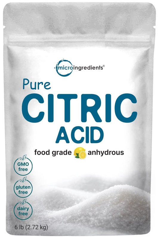 Citric Acid 6 Pounds, Food Grade, Fine Granular Powder | 100% Pure, Concentrated