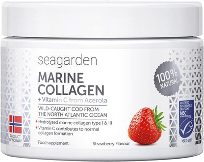 Seagarden Marine Collagen Powder + Vitamin C | Collagen Peptides Powder (Type I & III)