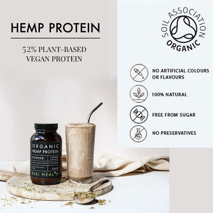 KIKI Health - Organic Hemp Protein - Plant-Based Protein Powder - Rich in Magnesium and Omega 3