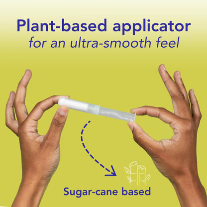 Award Winning 100% Organic Cotton Easy Glide Tampons with Compact Plant Based Applicator