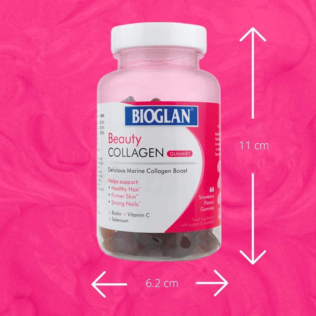 Bioglan Collagen Gummies | 1000mg | Hydrolysed Marine Collagen | Biotin