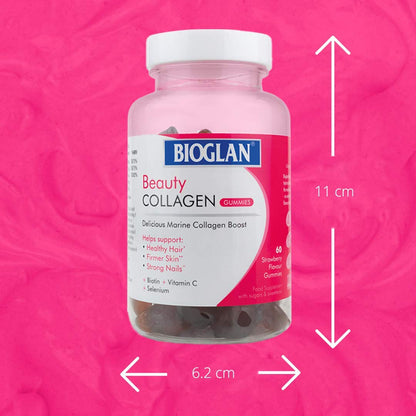 Bioglan Collagen Gummies | 1000mg | Hydrolysed Marine Collagen | Biotin