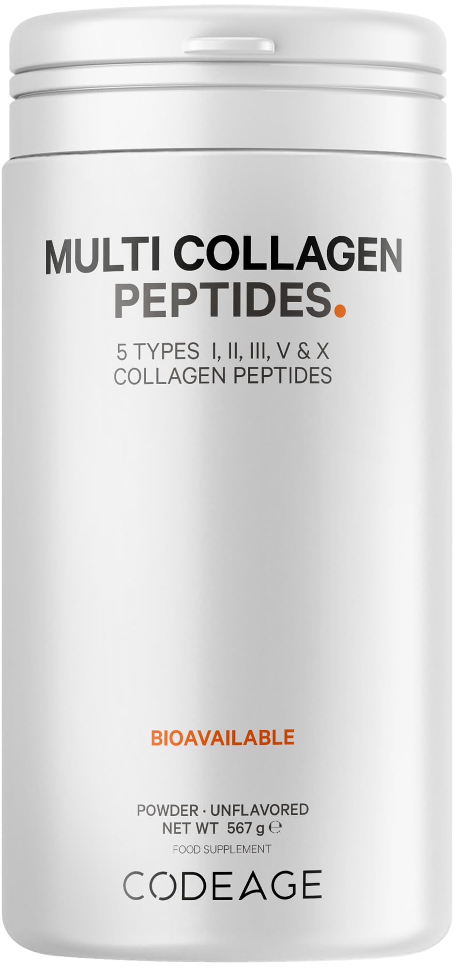 Codeage Multi Collagen Protein Powder Peptides, 2-Month Supply, Hydrolyzed, Type I, II, III, V, X Grass Fed