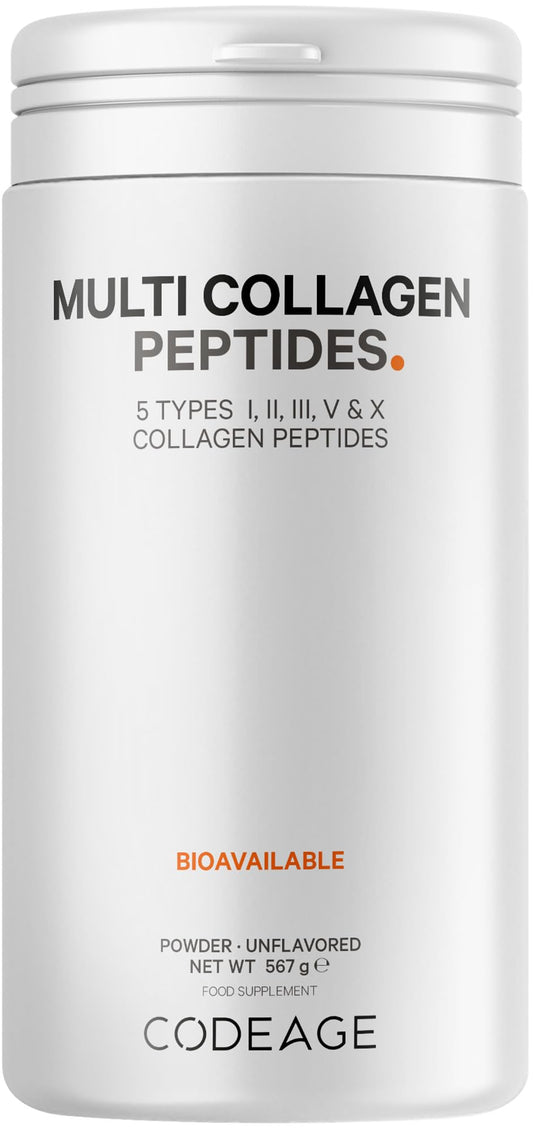 Codeage Multi Collagen Protein Powder Peptides, 2-Month Supply, Hydrolyzed, Type I, II, III, V, X Grass Fed 