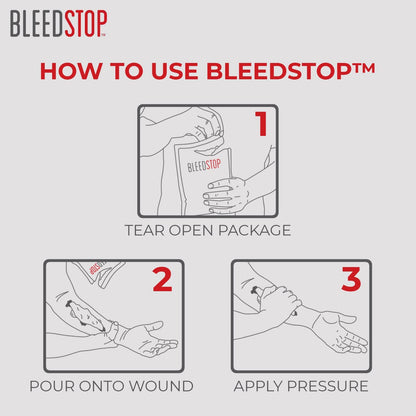 BleedStop™ First Aid Powder for Blood Clotting, Trauma Kit, Blood Thinner