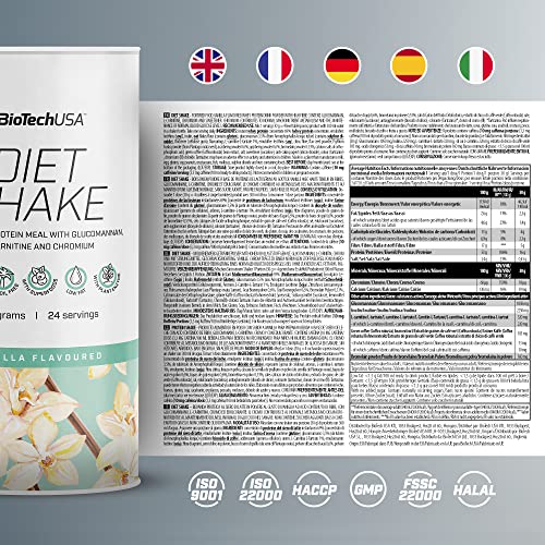 BioTechUSA Diet Shake | High-Protein, Low-Fat | with Superfoods, Chromium, Glucomannan