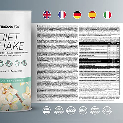 BioTechUSA Diet Shake | High-Protein, Low-Fat | with Superfoods, Chromium, Glucomannan