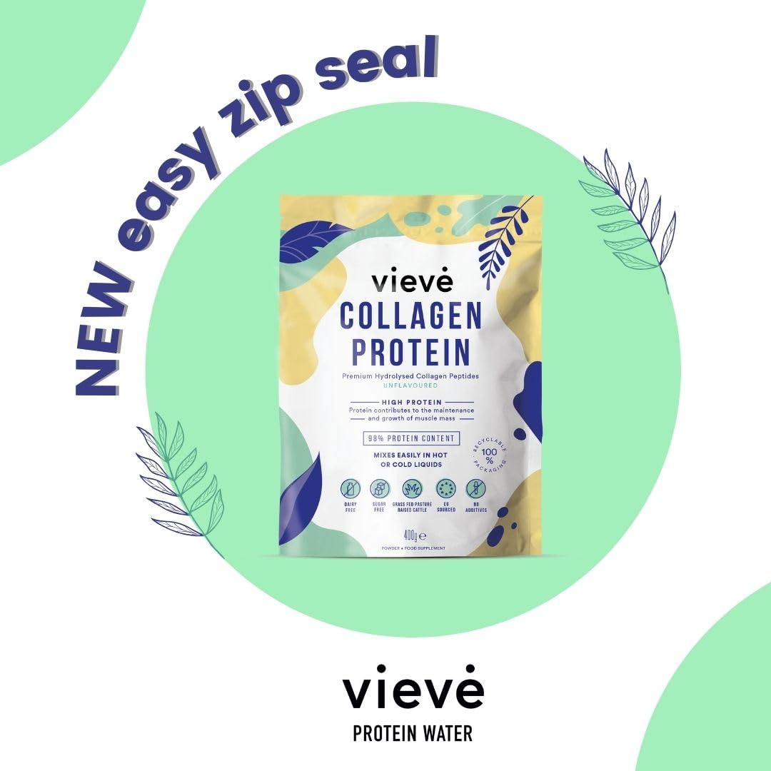 Vieve Collagen Protein Powder - Hydrolysed Bovine Peptides - Diet Support Supplement for Skin, Hair, Nail