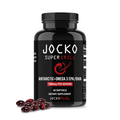 Jocko Fuel Antarctic Krill Oil Omega 3 Fatty Acid Supplements DHA & EPA - 1000mg Softgel