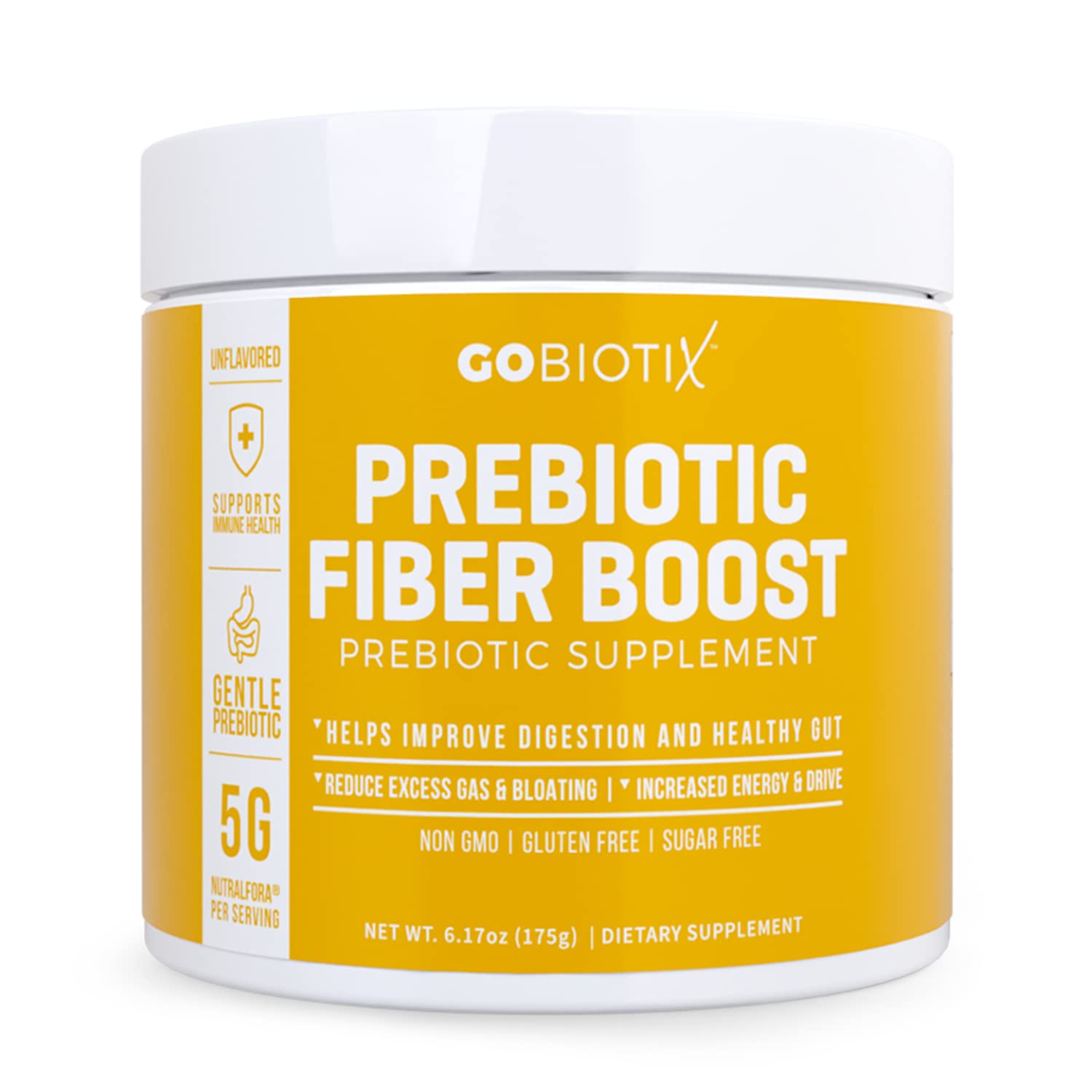 GOBIOTIX Prebiotic Fiber Powder Supplement - Supports Digestive Health & Regularity 