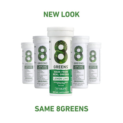 8Greens Daily Greens Effervescent Tablets - Superfood Booster, Energy & Immune Support