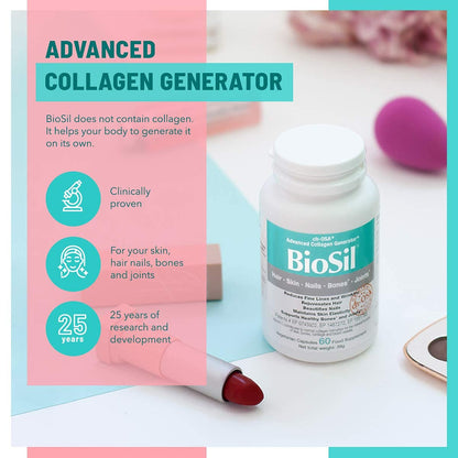 Advanced Collagen Generator with Vitamin C, BIOSIL Supplement for Women - Supports Healthy Hair
