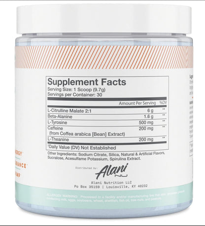Alani Nu Pre Workout Powder | Amino Energy Boost | Endurance Supplemen