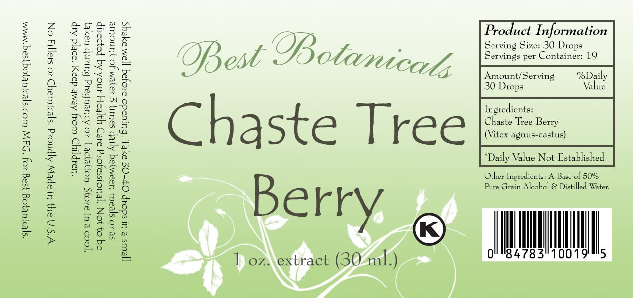 Best Botanicals Chaste Tree Berry Extract 1 oz.