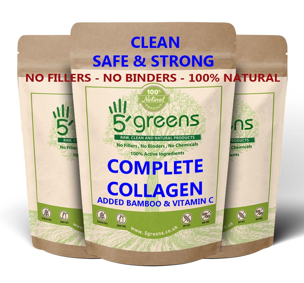 Marine Collagen Capsules 2400mg - Collagen Capsules with Bamboo & Vitamin C