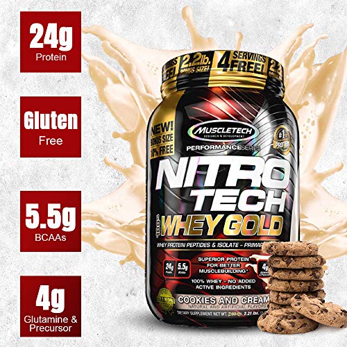 Whey Protein Powder - MuscleTech Nitro-Tech Whey Gold Protein Powder