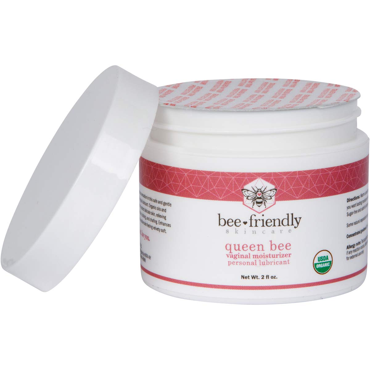 BeeFriendly Organic Vaginal Moisturizer, USDA Certified, Natural Vulva Cream For Dryness