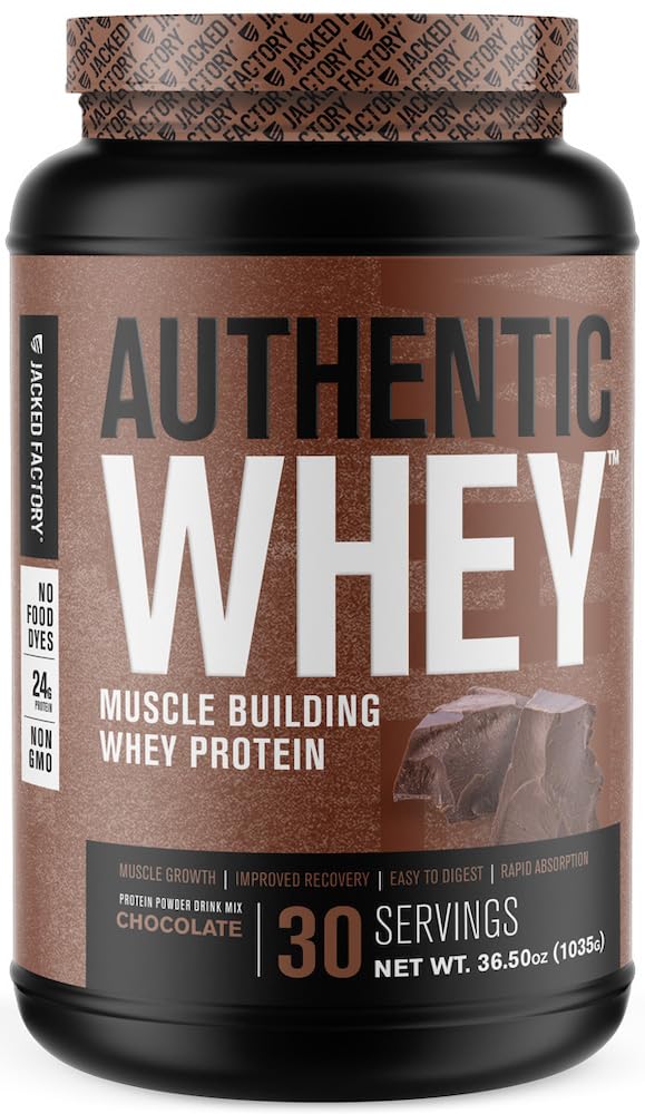 Jacked Factory Authentic Whey Muscle Building Whey Protein Powder - Low Carb