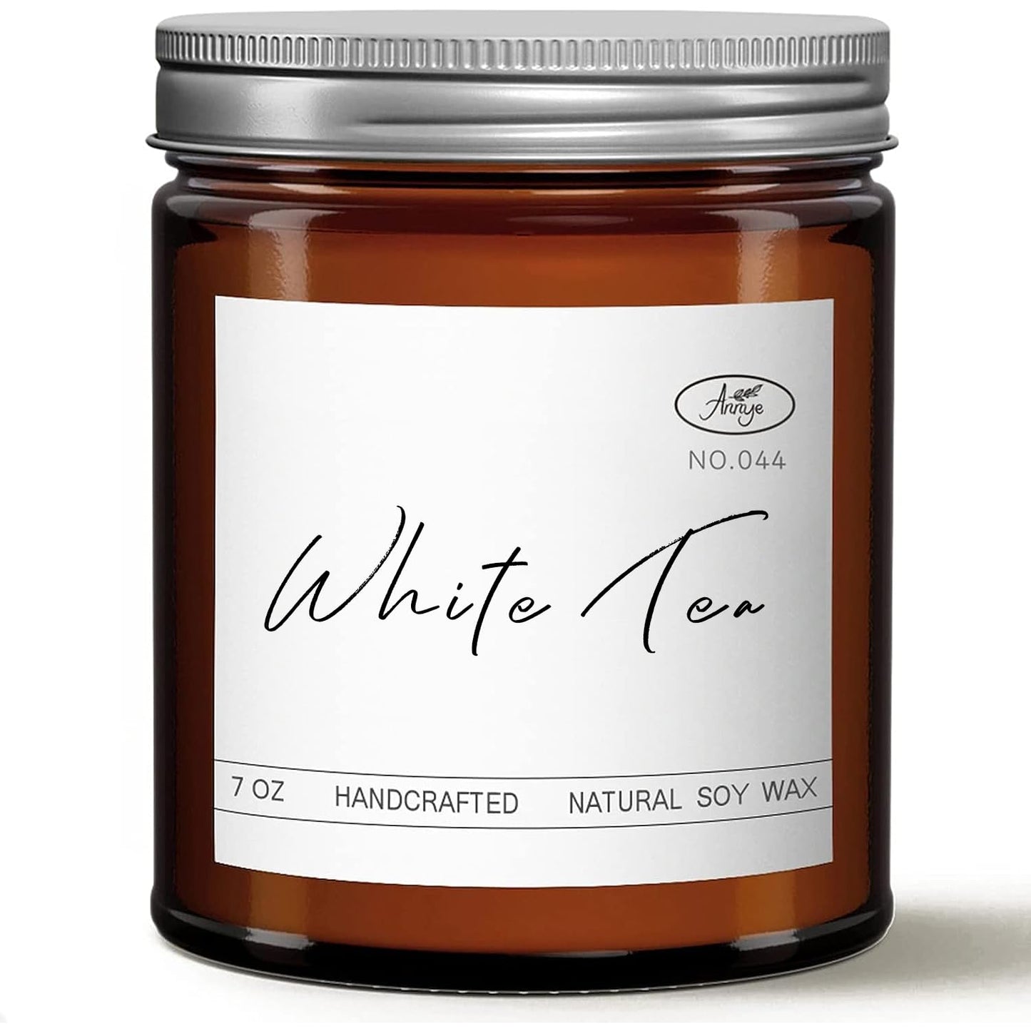 Annye White Tea Scented Candles, Organic Soy Candle for Home Scented, Hand-Poured Jar Candle