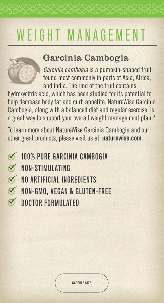 Naturewise Garcinia Cambogia (2 Month Supply) Pure Garcinia Cambogia