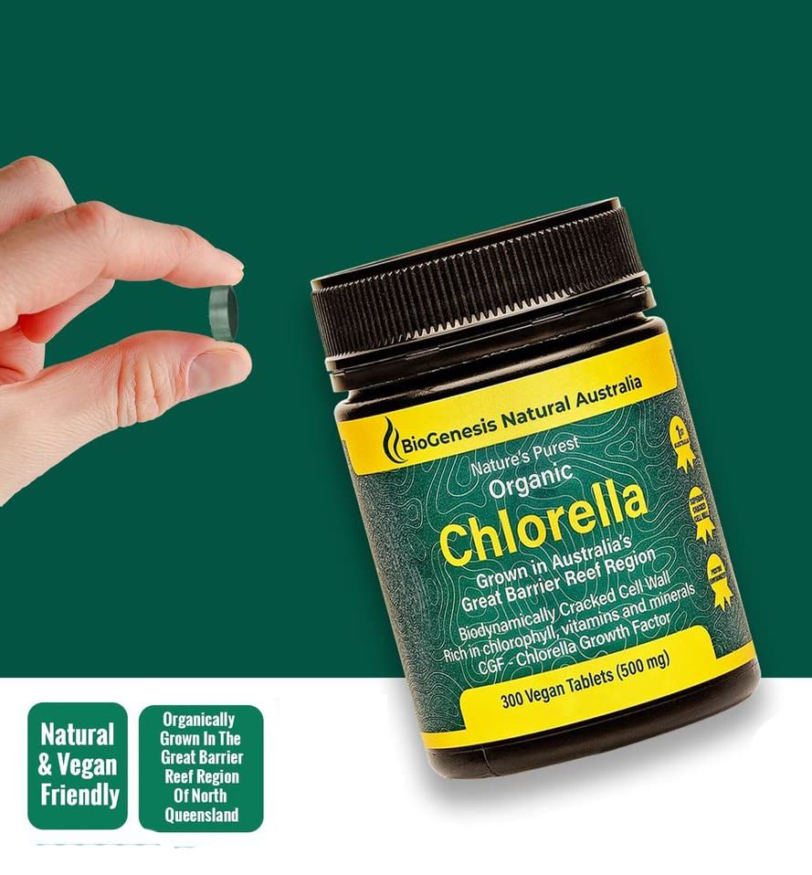 Biogenesis Organic Chlorella Tablets | Australian Grown | Chlorophyll-Rich