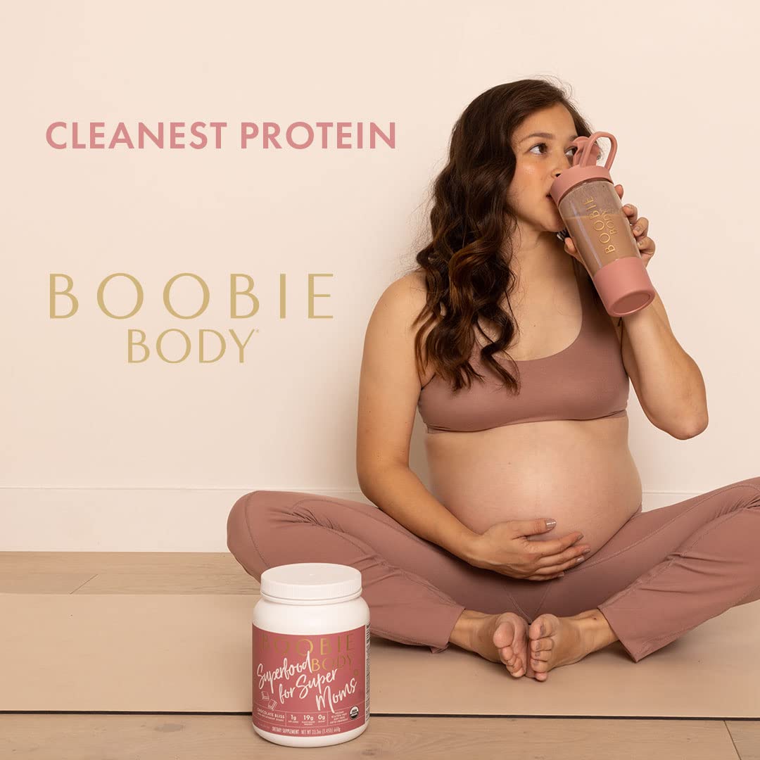 Boobie Body Organic Superfood Plant-Based Protein Shake, Chocolate Bliss, [23.4oz, 1 Tub]