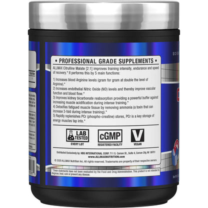 ALLMAX Essentials CITRULLINE MALATE 2:1 - 300 g Powder - Improves Endurance