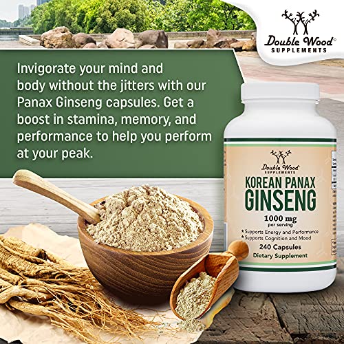 Ginseng Capsules (Korean Red Ginseng Extract, Panax Ginseng 10% Ginsenosides)