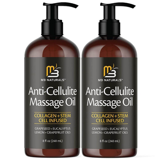 Anti Cellulite Massage Oil Infused with Collagen & Stem Cell Instant Toning Firming 