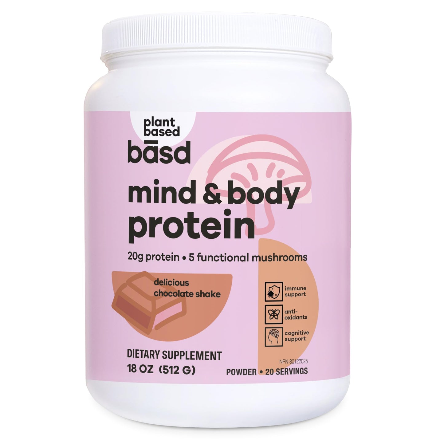 basd Mind & Body Protein, Delicious Chocolate Shake | Plant-Based Protein | Vegan