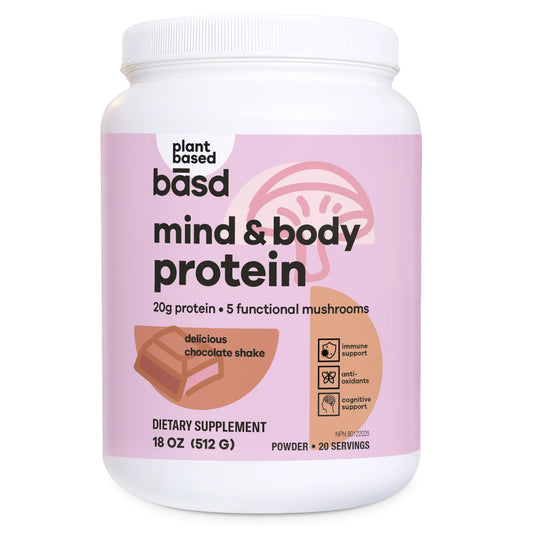 basd Mind & Body Protein, Delicious Chocolate Shake | Plant-Based Protein | Vegan