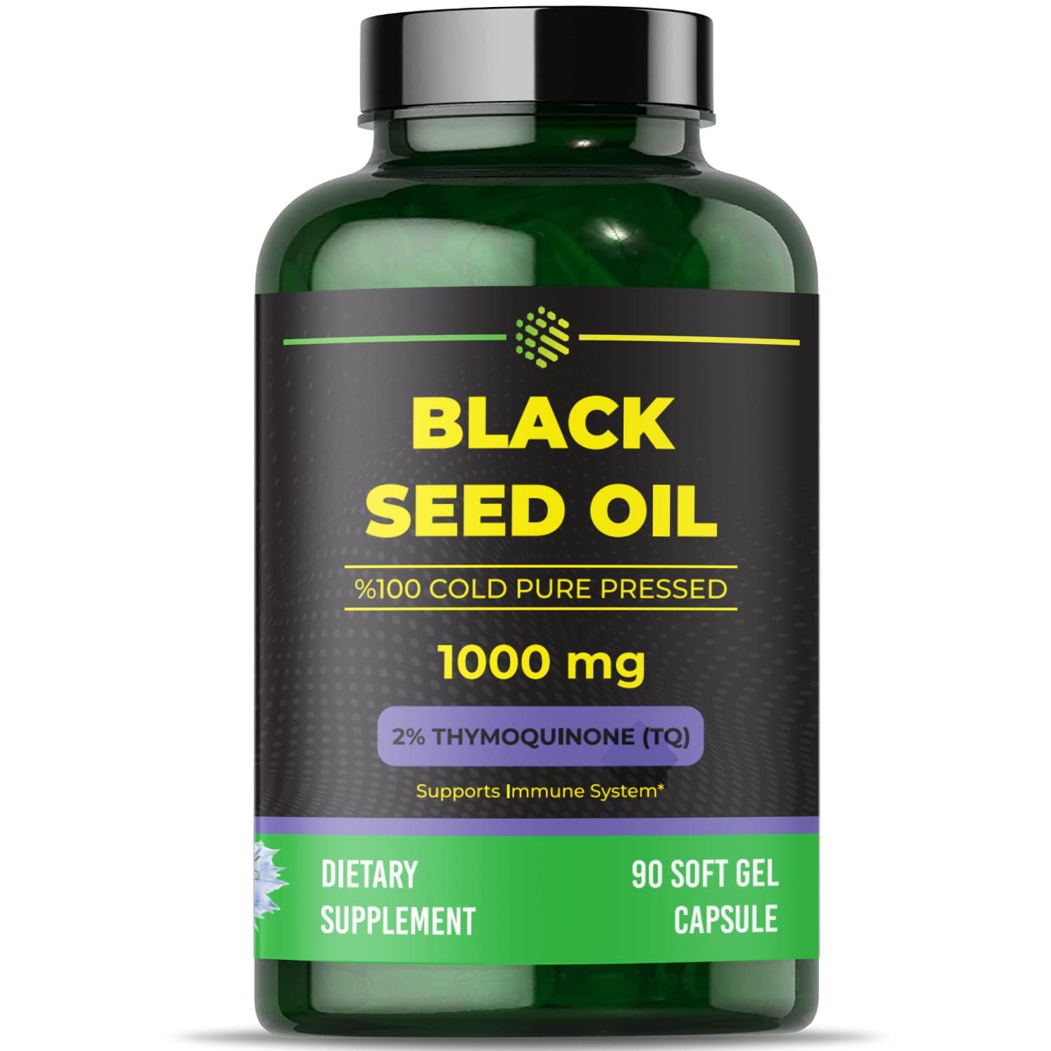 aromel Black Seed Oil Capsules, 90 Days Supply, 2% Thymoquinone, Non-GMO