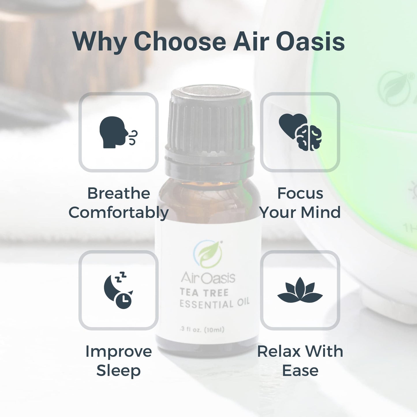 Air Oasis Premium Grade Essential Oils | 100% Pure Essential Oils Perfect for Diffuser, Humidifier